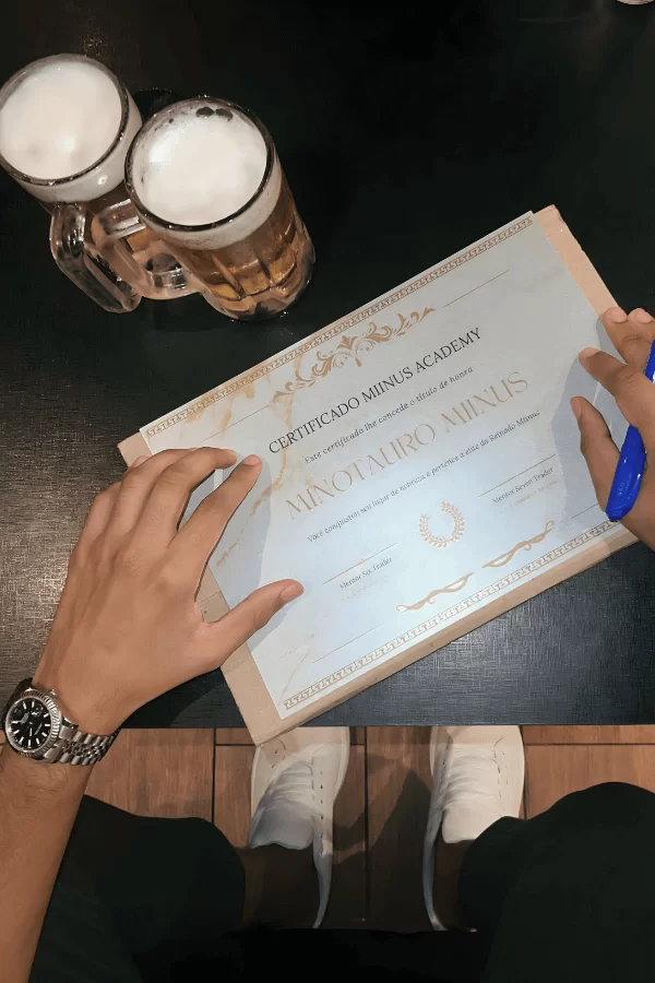 Este é o certificado da Miinus.